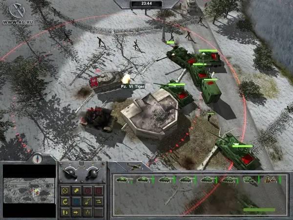 Кадр с взаимодействием персонажа и объекта в Вторая мировая  Дорога на Берлин