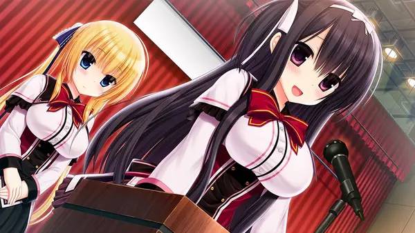 Кадр с взаимодействием персонажа и объекта в WAGAMAMA HIGH SPEC