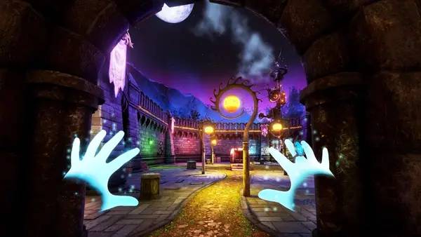 Кадр с взаимодействием персонажа и объекта в Waltz of the Wizard  Natural Magic