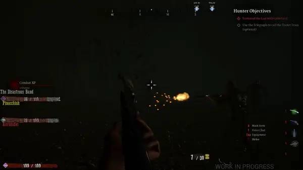 Кадр с взаимодействием персонажа и объекта в Wanted in Hell