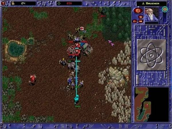 Кадр с взаимодействием персонажа и объекта в War Wind 2  Human Onslaught