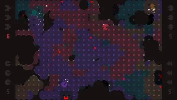 Кадр с взаимодействием персонажа и объекта в Warbrush