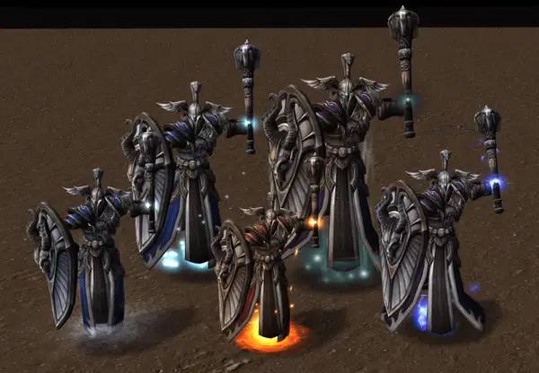 Кадр с взаимодействием персонажа и объекта в Warcraft 3  Frozen Throne - Return of the Storm