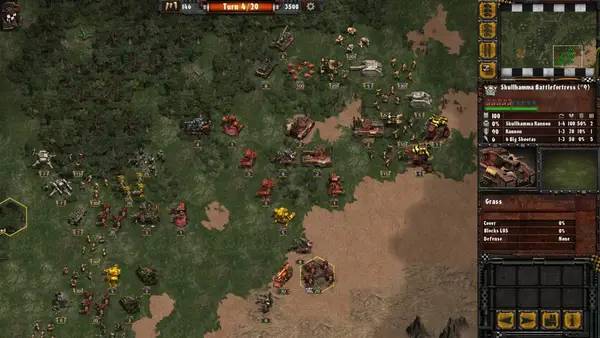 Кадр с взаимодействием персонажа и объекта в Warhammer 40,000  Armageddon - Da Orks