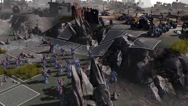 Кадр с взаимодействием персонажа и объекта в Warhammer 40,000  Sanctus Reach
