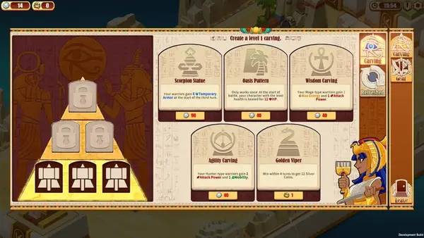 Кадр с взаимодействием персонажа и объекта в Warriors of the Nile 2