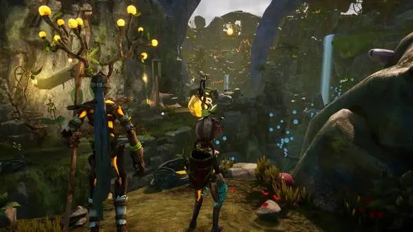 Кадр с взаимодействием персонажа и объекта в Weakless