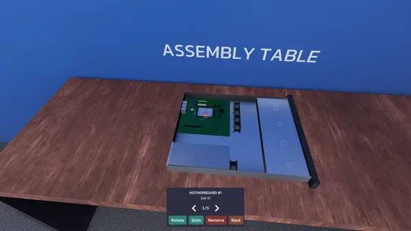 Кадр с взаимодействием персонажа и объекта в Web Host Simulator