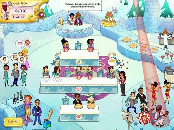 Кадр с взаимодействием персонажа и объекта в Wedding Dash 2  Rings Around the World
