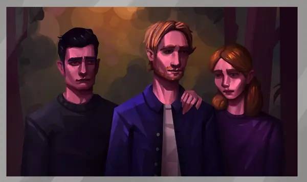 Кадр с взаимодействием персонажа и объекта в Welcome to Goodland