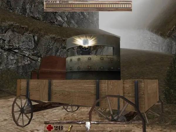 Кадр с взаимодействием персонажа и объекта в Western Outlaw  Wanted Dead or Alive