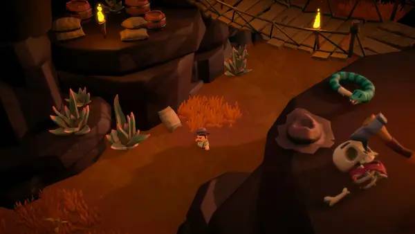 Кадр с взаимодействием персонажа и объекта в Wild Indigo Ranch