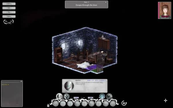 Кадр с взаимодействием персонажа и объекта в Winter Voices