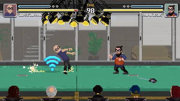 Кадр с взаимодействием персонажа и объекта в WKSP Rumble