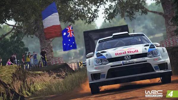 Кадр с взаимодействием персонажа и объекта в WRC 4 FIA World Rally Championship