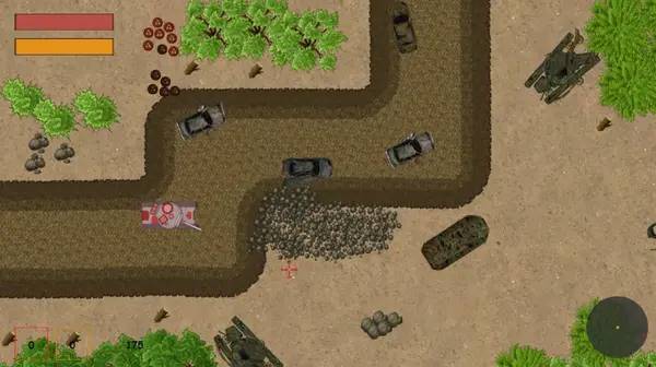 Кадр с взаимодействием персонажа и объекта в Wunderwaffe