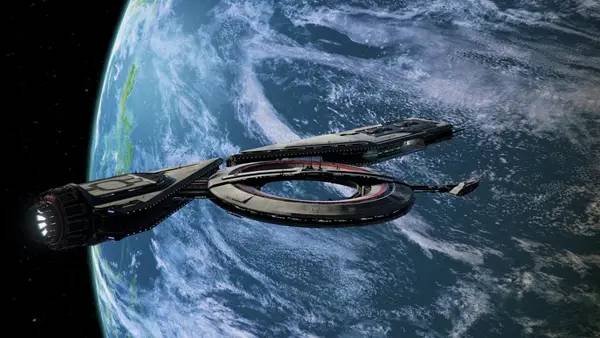 Кадр с взаимодействием персонажа и объекта в X4 Cradle of Humanity