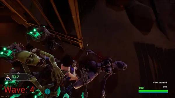 Кадр с взаимодействием персонажа и объекта в XOMBEE