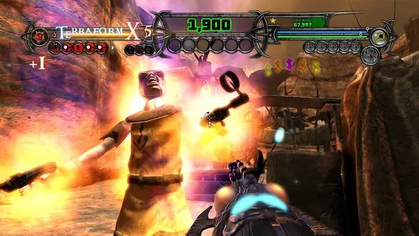 Кадр с взаимодействием персонажа и объекта в Xotic