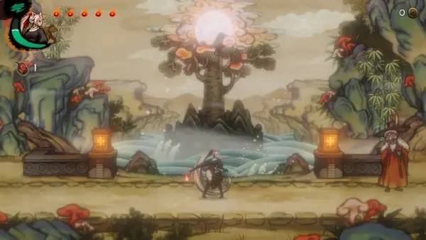Кадр с взаимодействием персонажа и объекта в Yeomna  The Legend of Dongbaek
