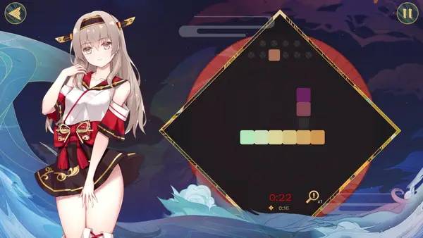 Кадр с взаимодействием персонажа и объекта в Yokai's Secret