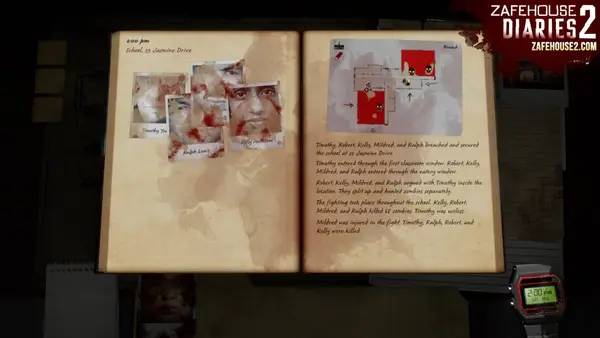 Кадр с взаимодействием персонажа и объекта в Zafehouse Diaries 2