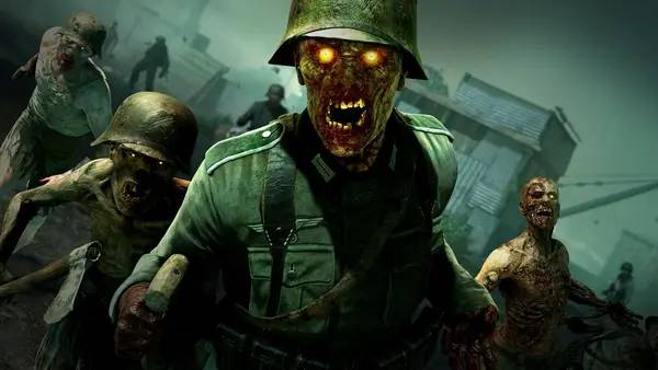 Кадр с взаимодействием персонажа и объекта в Zombie Army 4  Dead War