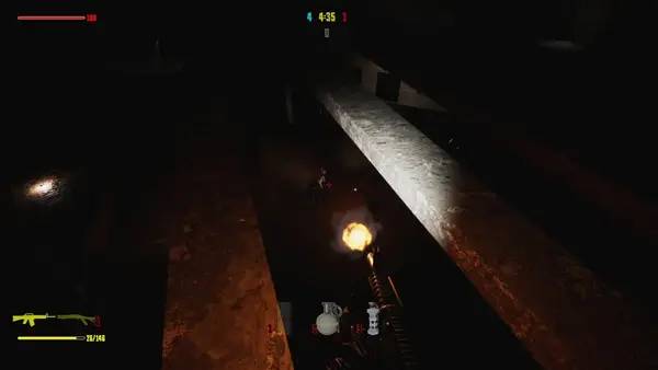 Кадр с взаимодействием персонажа и объекта в ZPlague