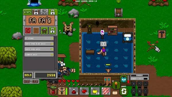 Момент активного игрового действия Adventure Craft