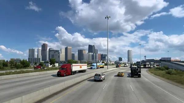 Момент активного игрового действия American Truck Simulator Colorado