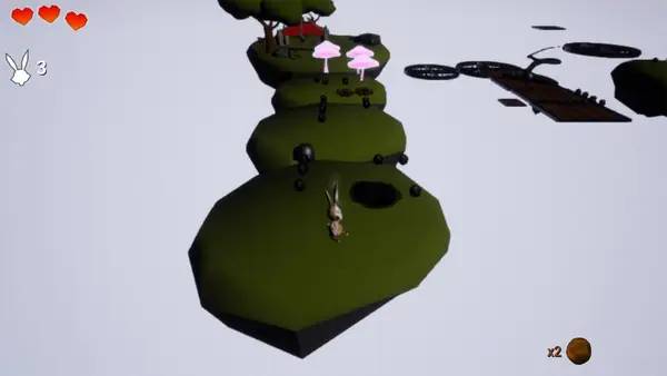 Момент активного игрового действия Angry Bunny 2 Lost hole