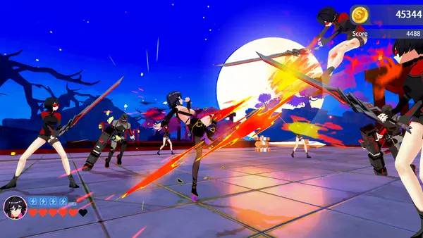 Момент активного игрового действия Apex Heroines