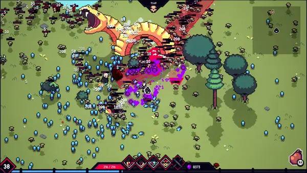 Момент активного игрового действия Asgard's Fall - Viking Survivors