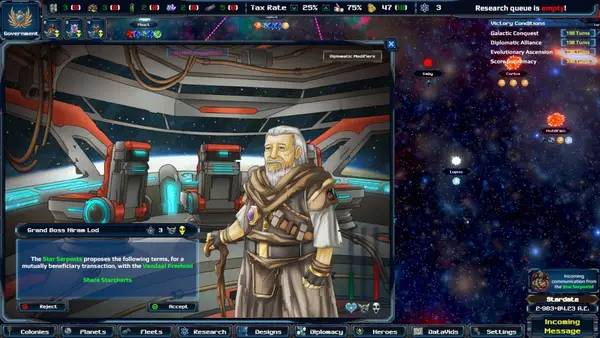 Момент активного игрового действия Astra Exodus