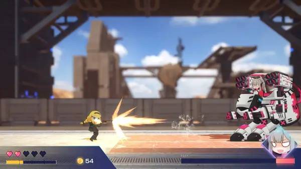 Момент активного игрового действия Attacker-chan!