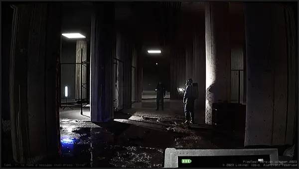 Момент активного игрового действия Backrooms Rec.