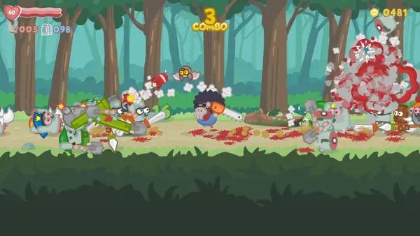 Момент активного игрового действия Bacon May Die