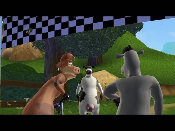 Момент активного игрового действия Barnyard