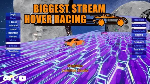 Момент активного игрового действия Biggest Stream Hover Racing