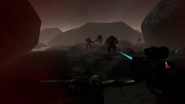 Момент активного игрового действия Bionic Hunter VR