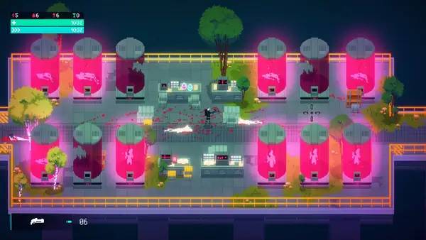 Момент активного игрового действия Blood Running