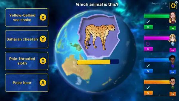 Момент активного игрового действия Bright Side Quiz