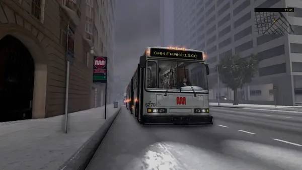 Момент активного игрового действия Bus & Cable Car Simulator San Francisco