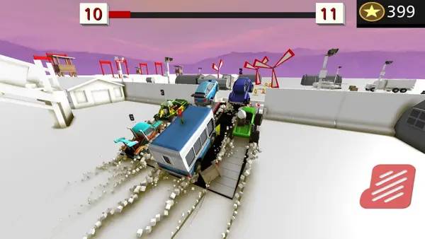 Момент активного игрового действия Car Crush Racing Simulator