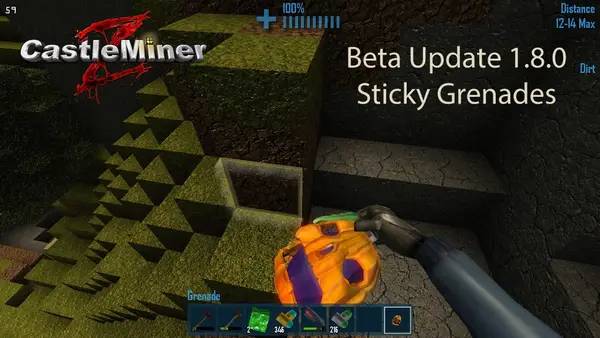 Момент активного игрового действия CastleMiner Z