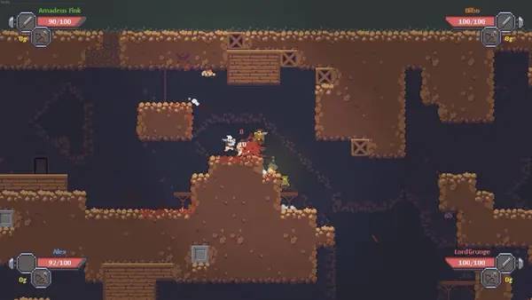 Момент активного игрового действия Caveblazers Together