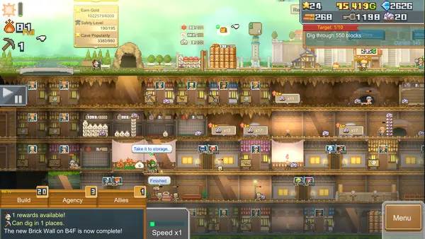 Момент активного игрового действия Cavern Adventurers