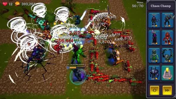 Момент активного игрового действия Champs TD