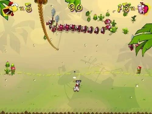 Момент активного игрового действия Chickens Revenge First Wave