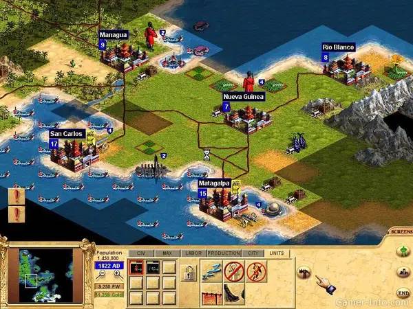 Момент активного игрового действия Civilization Call to Power